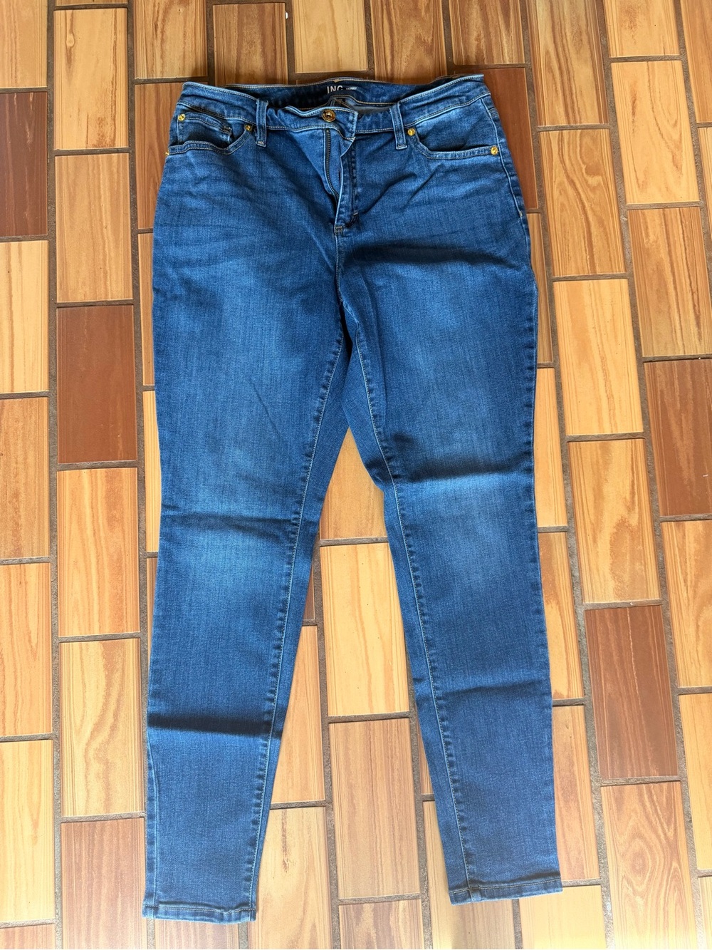 INC International Concepts Women's Blue Skinny Jeans